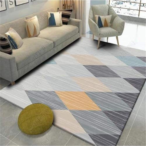 RUGMRZ Teppich Schreibtischstuhl 150X210Cm Kinderzimmerteppich 31 Grau Schlafzimmer Wohnzimmer Einfache Heimwettgeometrie Abwaschbar Outdoorteppich RUGMRZ Teppich Schreibtischstuhl 150X210Cm Kinderzimmerteppich 31 Grau Schlafzimmer Wohnzimmer Einfache Heimwettgeometrie Abwaschbar Outdoorteppich von RUGMRZ