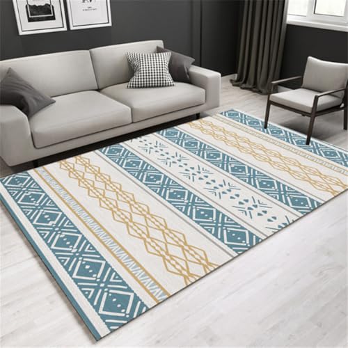 RUGMRZ Teppich Schreibtischstuhl 180X250Cm Tepich In Wohnzimmer 28 Blau Einfaches Schlafzimmer Zu Hause Voll Möbliert Geometrisch Maschinenwaschbar XXL Couch RUGMRZ Teppich Schreibtischstuhl 180X250Cm Tepich In Wohnzimmer 28 Blau Einfaches Schlafzimmer Zu Hause Voll Möbliert Geometrisch Maschinenwaschbar XXL Couch von RUGMRZ