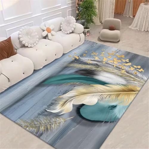 RUGMRZ Teppich Schreibtischstuhl 180x200CM blau-grau sauberlaufmatte wc Grüner und gelber Zierteppich Rechteckig babyzimmer vorleger RUGMRZ Teppich Schreibtischstuhl 180x200CM blau-grau sauberlaufmatte wc Grüner und gelber Zierteppich Rechteckig babyzimmer vorleger von RUGMRZ