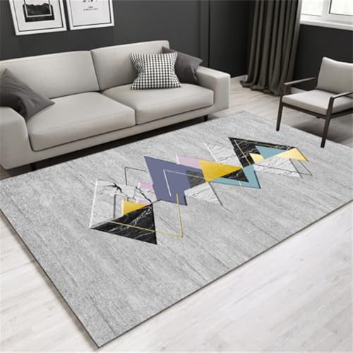 RUGMRZ Teppich Vorraum 180X250Cm Kuscheliger 29 Grau Einfaches Wohnzimmer Schlafzimmer Zu Hause Voll Möbliert Geometrisch Maschinenwaschbar Küchen Teppiche Läufer rutschfest von RUGMRZ