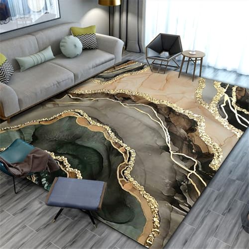 RUGMRZ Teppich Waschbar In Waschmaschine 170X240Cm Anti Rutsch 2 Braun Wohnzimmer Möbel Modern Zimmer Deko Mädchen Leichtes Luxus-Schlafzimmer Schmutzabweisend Und Pflegeleicht Gold Diamant Samt RUGMRZ Teppich Waschbar In Waschmaschine 170X240Cm Anti Rutsch 2 Braun Wohnzimmer Möbel Modern Zimmer Deko Mädchen Leichtes Luxus-Schlafzimmer Schmutzabweisend Und Pflegeleicht Gold Diamant Samt von RUGMRZ