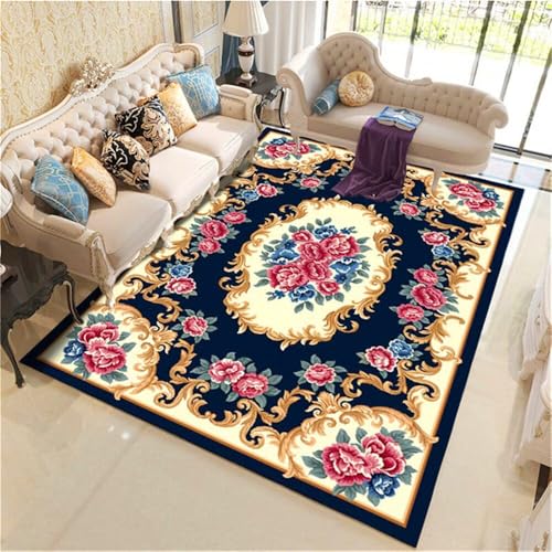 RUGMRZ Teppich Waschbar In Waschmaschine Bereich Retro-Wohnzimmerteppich pflegeleicht Günstig 140x210cm RUGMRZ Teppich Waschbar In Waschmaschine Bereich Retro-Wohnzimmerteppich pflegeleicht Günstig 140x210cm von RUGMRZ