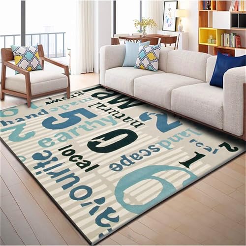RUGMRZ Teppich Waschbar In Waschmaschine Schlafzimmer Wohnzimmer Bereich Farbe Antifouling Rutschstopp 90x150cm von RUGMRZ