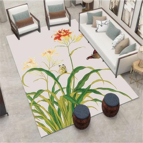 RUGMRZ Teppich Weich 180X280Cm Rund Wohnzimmer Grün Room Decor Teenager Kinderzimmer Deko Mädchen Kinder Teppiche Jungeblume Schmetterling Kunst Im Chinesis RUGMRZ Teppich Weich 180X280Cm Rund Wohnzimmer Grün Room Decor Teenager Kinderzimmer Deko Mädchen Kinder Teppiche Jungeblume Schmetterling Kunst Im Chinesis von RUGMRZ
