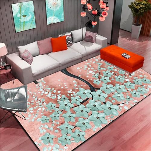 RUGMRZ Teppich Weich Rosa Mädchen Zimmer Schallabsorption dauerhaft Waschbar In Waschmaschine 160x220cm von RUGMRZ