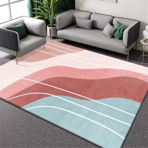 RUGMRZ Teppich Wohnzimmer Kurzflor Bodenmatte 180x280CM Boden Kinderteppiche Mädchen Rosa Blaues modernes minimalistisches für die küche RUGMRZ Teppich Wohnzimmer Kurzflor Bodenmatte 180x280CM Boden Kinderteppiche Mädchen Rosa Blaues modernes minimalistisches für die küche von RUGMRZ