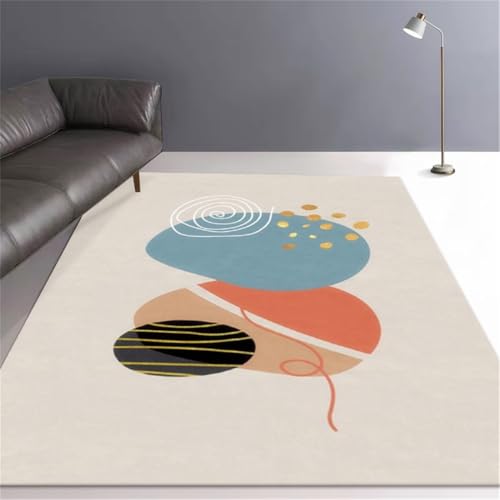 RUGMRZ Teppich Wohnzimmer Rund Abstrakte Kunst rutschfest Waschbar 3D Optische Täuschung Mehrfarbig Raum Deko Kuche Modern 50X80CM RUGMRZ Teppich Wohnzimmer Rund Abstrakte Kunst rutschfest Waschbar 3D Optische Täuschung Mehrfarbig Raum Deko Kuche Modern 50X80CM von RUGMRZ