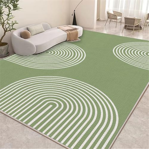 RUGMRZ Teppich Wohnzimmer Waschbar In Waschmaschine 80X120Cm Mädchen Kinderzimmer Grün 11 Neue Atmungsaktive Eisseide Kühlmatte Modernes Und Einfaches Schlafzimmer Rutschmatte Anti Rutsch von RUGMRZ