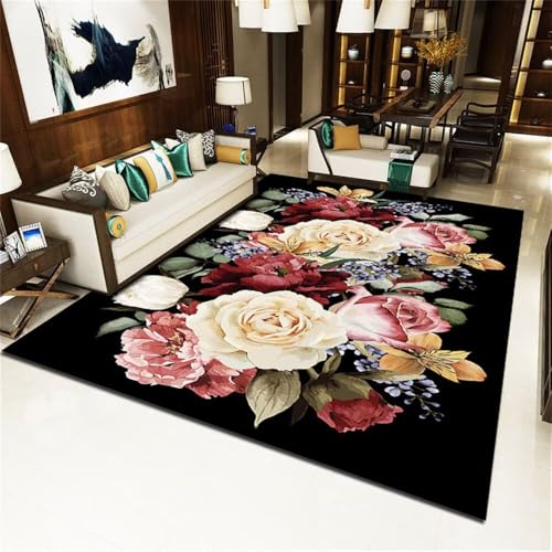 RUGMRZ Teppich XXL Kinderzimmer Teppiche Mädchen 200x300CM kuche modern Auslegware Teppichboden Tschwarz Rot Grün Lila waschbare Wohnzimmer Creative Color Matching RUGMRZ Teppich XXL Kinderzimmer Teppiche Mädchen 200x300CM kuche modern Auslegware Teppichboden Tschwarz Rot Grün Lila waschbare Wohnzimmer Creative Color Matching von RUGMRZ