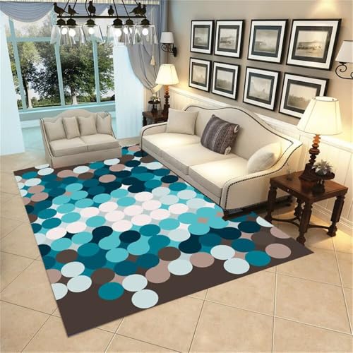 RUGMRZ Teppich XXL Mädchen Kinderzimmer 200x300CM Hübscher Anti rutsch blau Moderner mit Punktmuster Kinderteppich Junge RUGMRZ Teppich XXL Mädchen Kinderzimmer 200x300CM Hübscher Anti rutsch blau Moderner mit Punktmuster Kinderteppich Junge von RUGMRZ