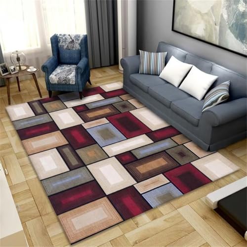 RUGMRZ Teppich unter esstisch Kleine Teppiche 100x120CM rutschfest langfloorteppiche rot Blauer moderner rechteckiger Zimmer Teppichen klein RUGMRZ Teppich unter esstisch Kleine Teppiche 100x120CM rutschfest langfloorteppiche rot Blauer moderner rechteckiger Zimmer Teppichen klein von RUGMRZ