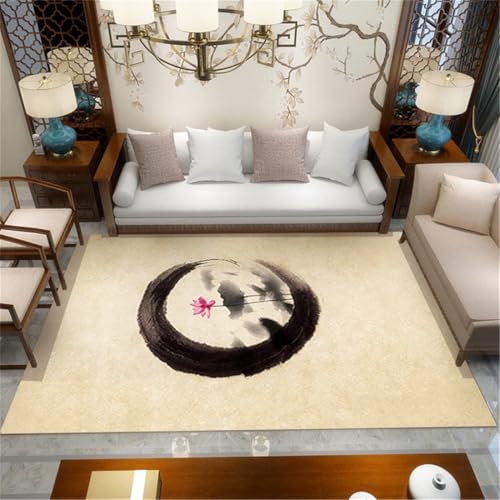 RUGMRZ Teppichboden Auslegware 200X250Cm Kinderzimmer Deko Gelb Teppich Schlafzimmer Klein Esszimmer Vorleger Gewebtabstrakte Kunst Dekoration Schmutzabweisend Waschba von RUGMRZ