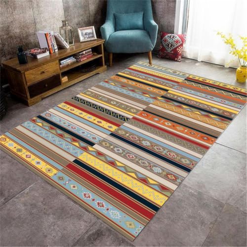 RUGMRZ Teppiche Für Terrasse 170X240Cm Teppich Kinderzimmer Regenbogen Mehrfarbig Jugendzimmer Fell Schlafzimmer Kinder Teppichdas Spleißen Geometrischer Fo von RUGMRZ