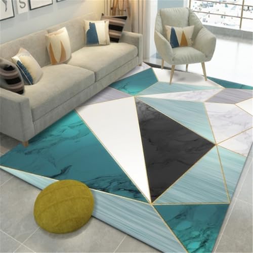 RUGMRZ Teppiche Modern Designer Für Wohnzimmer Geometrische Form Einfaches Schwarz Weiß Outdoor Teppich Terrasse Blau Küche Waschbar rutschfest Eingang 60X60CM RUGMRZ Teppiche Modern Designer Für Wohnzimmer Geometrische Form Einfaches Schwarz Weiß Outdoor Teppich Terrasse Blau Küche Waschbar rutschfest Eingang 60X60CM von RUGMRZ