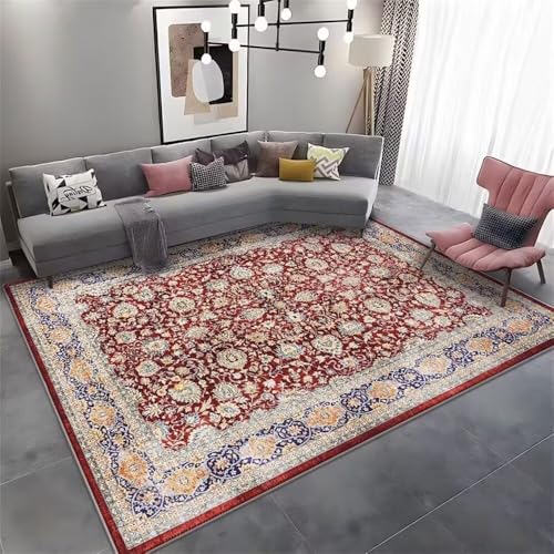 RUGMRZ Teppiche Wohnzimmer 300x400CM tepiche für Teppich büro rot Blauer Retro-Blumen-Teppich. Kinderteppiche minimalistisches Design RUGMRZ Teppiche Wohnzimmer 300x400CM tepiche für Teppich büro rot Blauer Retro-Blumen-Teppich. Kinderteppiche minimalistisches Design von RUGMRZ