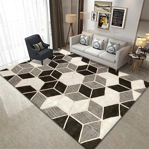 RUGMRZ Teppiche Wohnzimmer Teppich kuschelig 150x200CM rutsch Stop Grau Schwarzer pflegeleichter Gamer Jungen nach maß RUGMRZ Teppiche Wohnzimmer Teppich kuschelig 150x200CM rutsch Stop Grau Schwarzer pflegeleichter Gamer Jungen nach maß von RUGMRZ