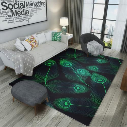 RUGMRZ Teppichläufer Flur rutschfest 120X160Cm Fell Teppiche Für Schlafzimmer Grün Deko Bad Matte Teppich Kleinfedermuster Wohnzimmer Vers RUGMRZ Teppichläufer Flur rutschfest 120X160Cm Fell Teppiche Für Schlafzimmer Grün Deko Bad Matte Teppich Kleinfedermuster Wohnzimmer Vers von RUGMRZ