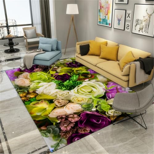 RUGMRZ Terrasse Deko 180X280Cm Kinderzimmer Mädchen Teppich Grün Rugs for Living Room Jungen Outdoor-Teppichwohnzimmer Schlafzimmer Warmes Blumenmuster Li RUGMRZ Terrasse Deko 180X280Cm Kinderzimmer Mädchen Teppich Grün Rugs for Living Room Jungen Outdoor-Teppichwohnzimmer Schlafzimmer Warmes Blumenmuster Li von RUGMRZ