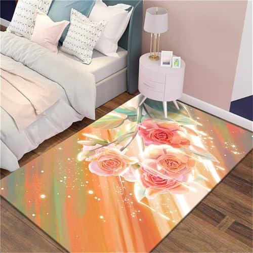 RUGMRZ Terrassendeko Teppich Draußen Muster Wohnzimmer modernen Stil Anti-Fouling Teppiche Fürs Kinderzimmer Landhausstil Deko 130X190CM von RUGMRZ
