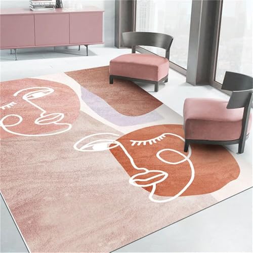 RUGMRZ Tische Wohnzimmer Jugendzimmer Komplett Set Rosa Blumenmuster kann angepasst Werden Schmutzfangmatten Designer Teppich 130X190CM von RUGMRZ