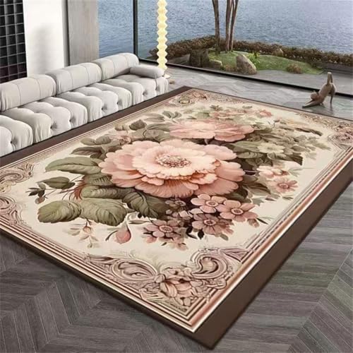RUGMRZ Vorraum Teppich 200X300Cm Zuschneidbar 17 Rosa Licht Luxus Wohnzimmer Schlafzimmer Blumen Am Bett Haushalt Boden Groß RUGMRZ Vorraum Teppich 200X300Cm Zuschneidbar 17 Rosa Licht Luxus Wohnzimmer Schlafzimmer Blumen Am Bett Haushalt Boden Groß von RUGMRZ