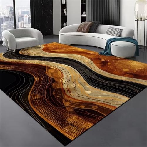 RUGMRZ Vorzimmer Teppich 180X250Cm Rugs Washable 8 Braun Spiel Mädchen Carpet Minimalistisches Wohnzimmer Minimalistische Linien Couchtisch Sofa Schlafzimmer von RUGMRZ