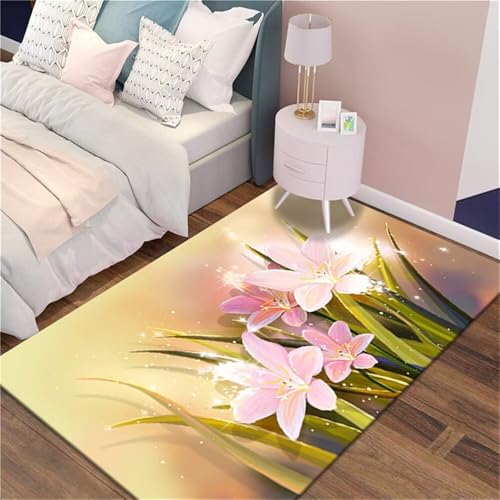 RUGMRZ Vorzimmer Teppich Bürostuhl gelb-grün lackiertes Design kann angepasst Werden Weich Eingangsbereich Innen 60X90CM von RUGMRZ