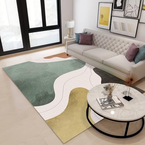 RUGMRZ Waschbar In Waschmaschine Couch Wohnzimmer Teppich,Rutschfester Fußmatte Modernes Rechteck für Mädchenzimmer,Babyzimmer,Boden Grün80x120cm RUGMRZ Waschbar In Waschmaschine Couch Wohnzimmer Teppich,Rutschfester Fußmatte Modernes Rechteck für Mädchenzimmer,Babyzimmer,Boden Grün80x120cm von RUGMRZ
