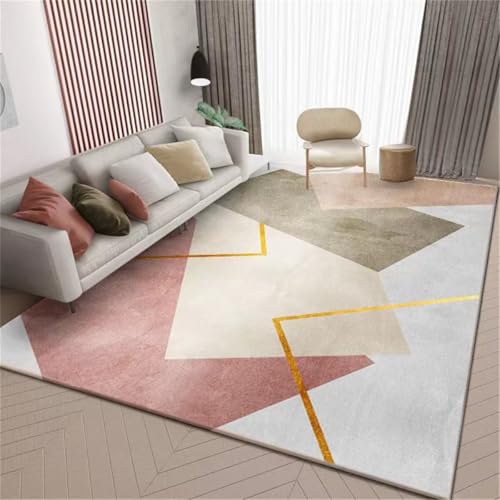 RUGMRZ Waschbar In Waschmaschine Fußmatte Innen Rosa 140x200cm, Weich Moderne geometrische Muster Werden im Wohnzimmer für Mädchenzimmer verwendet RUGMRZ Waschbar In Waschmaschine Fußmatte Innen Rosa 140x200cm, Weich Moderne geometrische Muster Werden im Wohnzimmer für Mädchenzimmer verwendet von RUGMRZ