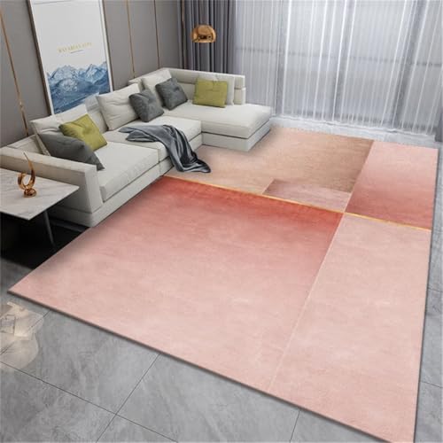 RUGMRZ Waschbar In Waschmaschine Kuschelteppich Rosa 140x200cm, Vintage Modernes minimalistisches Design für Wohnzimmer Mädchenzimmer RUGMRZ Waschbar In Waschmaschine Kuschelteppich Rosa 140x200cm, Vintage Modernes minimalistisches Design für Wohnzimmer Mädchenzimmer von RUGMRZ