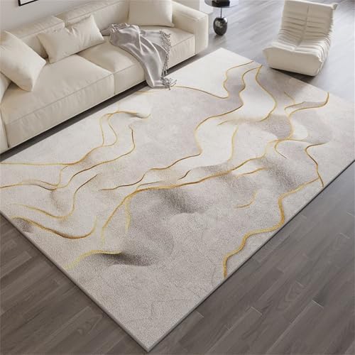 RUGMRZ Waschbar In Waschmaschine Matten & Teppiche Gris 60x90CM, Kleine Lignes modernes for Mädchen Zimmer Deko Ankleidezimmer Glastisch von RUGMRZ