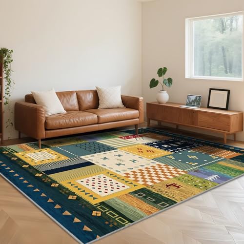 RUGMRZ Waschbar In Waschmaschine Teppiche Wohnzimmer 120X180cm,Pflegeleicht Geometrisches Design Graufür Schlafzimmer,Terassenaussen,Wohn von RUGMRZ