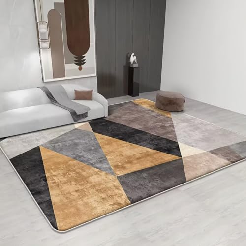 RUGMRZ Waschbar Teppich Aesthetic 40x60cm,Grau Fußmatte Innen Waschbar,Moderne Geometrie für Schlafzimmer,Küche,Haustür von RUGMRZ