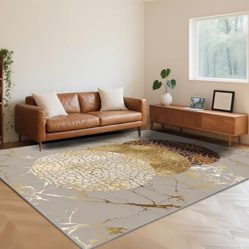 RUGMRZ Waschbar Teppich Wohnzimmer 100X200cm,Antirutsch Marmor Textur Graufür Schlafzimmer,Esszimmer,Flur RUGMRZ Waschbar Teppich Wohnzimmer 100X200cm,Antirutsch Marmor Textur Graufür Schlafzimmer,Esszimmer,Flur von RUGMRZ