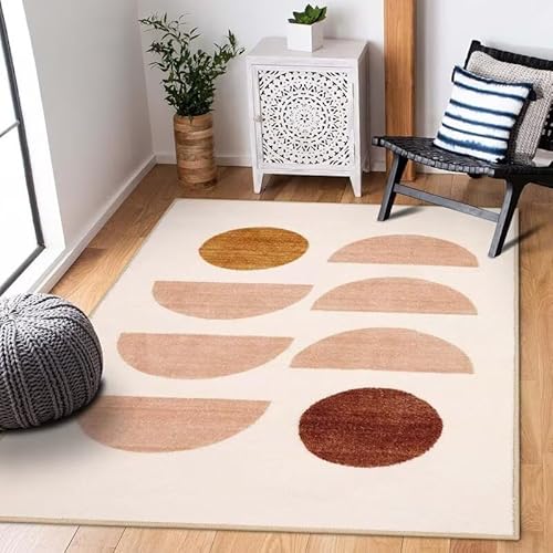 RUGMRZ Waschbar in Waschmaschine Teppich Esszimmer 200x300cm,Beige Teppich Groß,Moderner Stil für Matt Floor,Fliesen,Gegend von RUGMRZ