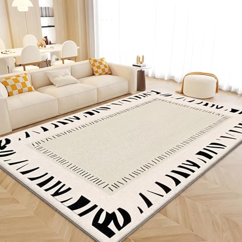 RUGMRZ Waschbar in Waschmaschine Teppich Weich 180x280cm,Beige Großer Teppich,Moderne Einfachheit für Gegend,Wohn,Esstisch von RUGMRZ