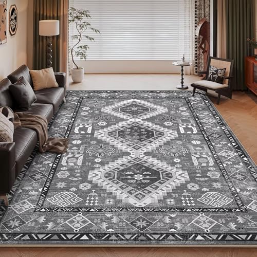 RUGMRZ Waschbare Bürostuhl Teppich 200x250cm,Grau Großer Teppich,Retro Geometrie für Wohnzimmer,Vorzimmer,Balkon RUGMRZ Waschbare Bürostuhl Teppich 200x250cm,Grau Großer Teppich,Retro Geometrie für Wohnzimmer,Vorzimmer,Balkon von RUGMRZ