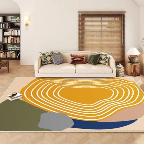 RUGMRZ Waschbare Kuschel Teppich,Weich Vorleger Modernes Rechteck für Teenager Mädchen Zimmer,Esszimmer,Schreibtischstuhl Gelb50x80cm RUGMRZ Waschbare Kuschel Teppich,Weich Vorleger Modernes Rechteck für Teenager Mädchen Zimmer,Esszimmer,Schreibtischstuhl Gelb50x80cm von RUGMRZ