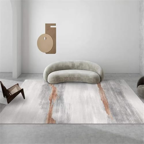 RUGMRZ Waschbare Teppich Nach Maß Grau 60x120cm, Dünn Fußmatten Abstrakte minimalistische Muster Werden im Wohn- und Esszimmer verwendet von RUGMRZ
