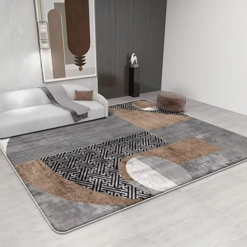 RUGMRZ Waschbare Teppiche Gegend 160x230cm,Dunkelgrau,Moderne Geometrie für Couchtisch,Neben Bett,Unter Schreibtischstuhl RUGMRZ Waschbare Teppiche Gegend 160x230cm,Dunkelgrau,Moderne Geometrie für Couchtisch,Neben Bett,Unter Schreibtischstuhl von RUGMRZ