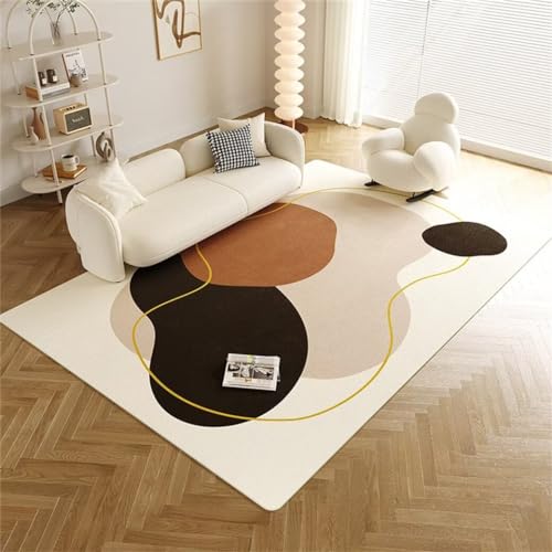 RUGMRZ Waschbare TeppicheGleitschutz Teppich Teppich Ornament 50x150CM Teppich Für Schlafzimmer Creme farbenWaschbarer Teppich im modernen minimalistischen Design von RUGMRZ
