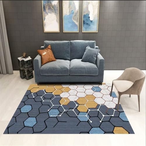 RUGMRZ Waschbare TeppicheHome Teppich schmutzfangmatte waschbar 60x90CM großer Wohnzimmer GrauBlauer moderner rechteckiger Teppich. Pflegeleicht RUGMRZ Waschbare TeppicheHome Teppich schmutzfangmatte waschbar 60x90CM großer Wohnzimmer GrauBlauer moderner rechteckiger Teppich. Pflegeleicht von RUGMRZ