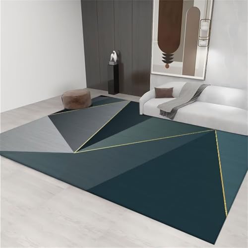 RUGMRZ Waschbare TeppicheTeppich Designer Tatami Matte 50x80CM Teppich Design BlauGrauer moderner Streifen-Teppich. von RUGMRZ