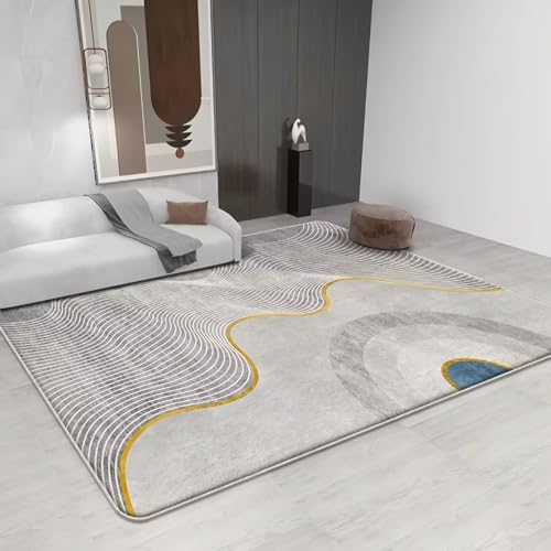 RUGMRZ Waschbarer Büro Teppich 50x80cm,Grau Fußmatte Innen,Moderne Einfachheit für Eingangs,Terrasse,Flur von RUGMRZ