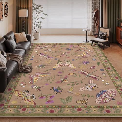 RUGMRZ Waschbarer Teppich Esszimmer Couleur 130x190CM, Flore Moderne for Bett Umrandung Kinderzimmer Room RUGMRZ Waschbarer Teppich Esszimmer Couleur 130x190CM, Flore Moderne for Bett Umrandung Kinderzimmer Room von RUGMRZ