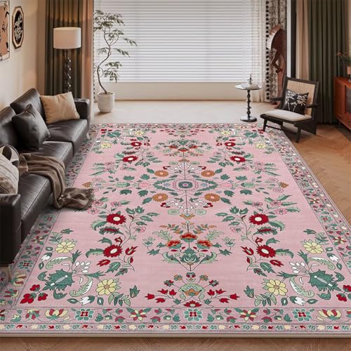 RUGMRZ Waschbarer Teppich Esszimmer Rose 50x80CM, Bodenmatte Flore Moderne for Korridor Jugendzimmer Mädchen Couchtisch RUGMRZ Waschbarer Teppich Esszimmer Rose 50x80CM, Bodenmatte Flore Moderne for Korridor Jugendzimmer Mädchen Couchtisch von RUGMRZ