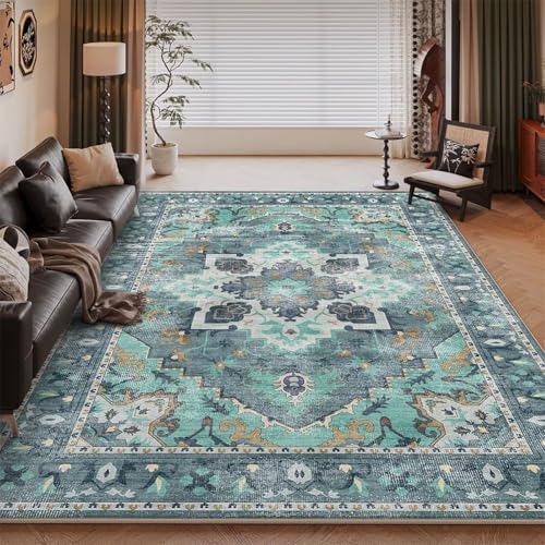 RUGMRZ Waschbarer Teppich Fussbodenheizung Geeignet Bleu 50x80CM, Fusmatte Flore rétro for Gegend Lesesessel Esstisch RUGMRZ Waschbarer Teppich Fussbodenheizung Geeignet Bleu 50x80CM, Fusmatte Flore rétro for Gegend Lesesessel Esstisch von RUGMRZ