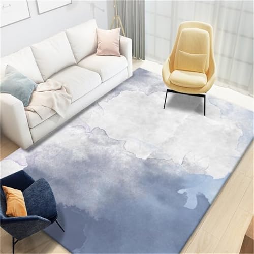 RUGMRZ Waschbarer Teppich Jugendzimmer blau grau 50x80cm, Kuschel Eingangsinnen Abstraktes Jane Design für Wohnzimmer Schlafzimmer Terrasse RUGMRZ Waschbarer Teppich Jugendzimmer blau grau 50x80cm, Kuschel Eingangsinnen Abstraktes Jane Design für Wohnzimmer Schlafzimmer Terrasse von RUGMRZ