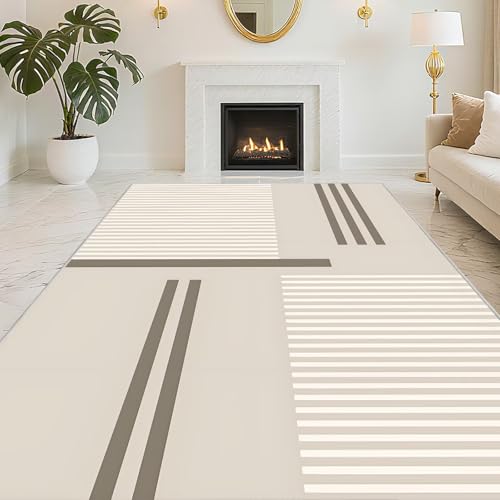 RUGMRZ Weich Teppich Schlafzimmer 70X140cm,Waschbar In Waschmaschine, Moderne Einfachheit Beigefür Wohnzimmer,Balkon,Esszimmer von RUGMRZ