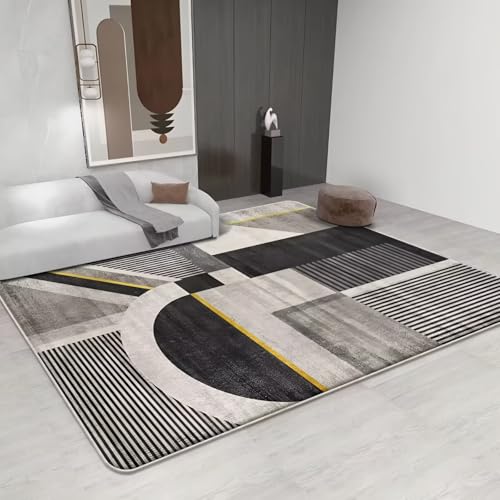 RUGMRZ Weich Teppich Schlafzimmer 80x120cm,Dunkelgrau Fußmatte Innen Waschbar,Moderne Geometrie für Terrasse,Flur,Haustür RUGMRZ Weich Teppich Schlafzimmer 80x120cm,Dunkelgrau Fußmatte Innen Waschbar,Moderne Geometrie für Terrasse,Flur,Haustür von RUGMRZ